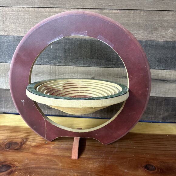 Collapsible Bowl Sun Moon Made In Honduras -flaw - Picture 7 of 10